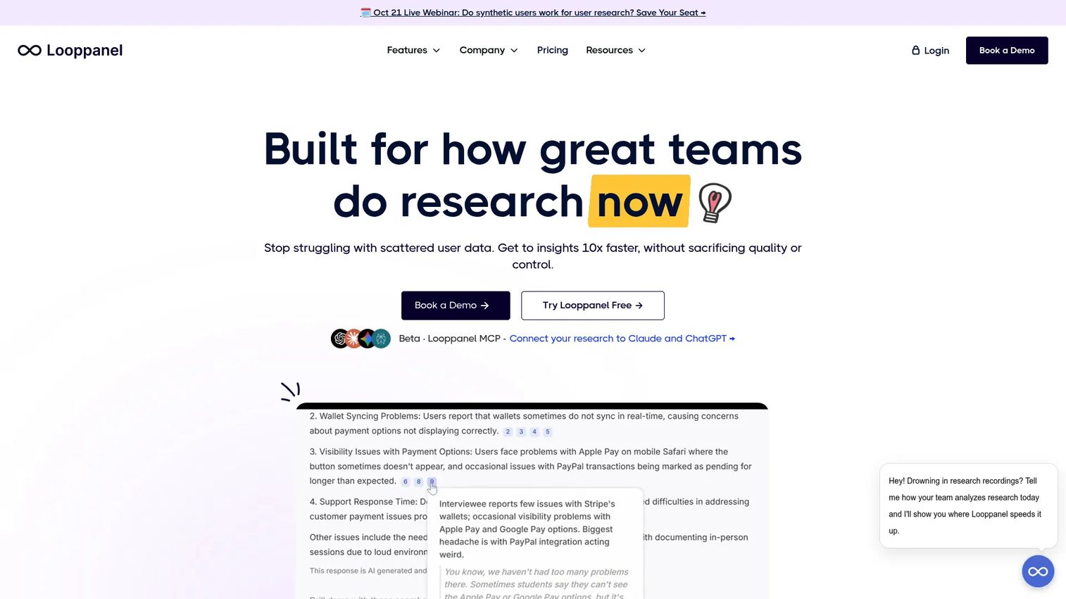 Looppanel AI research analysis and notes