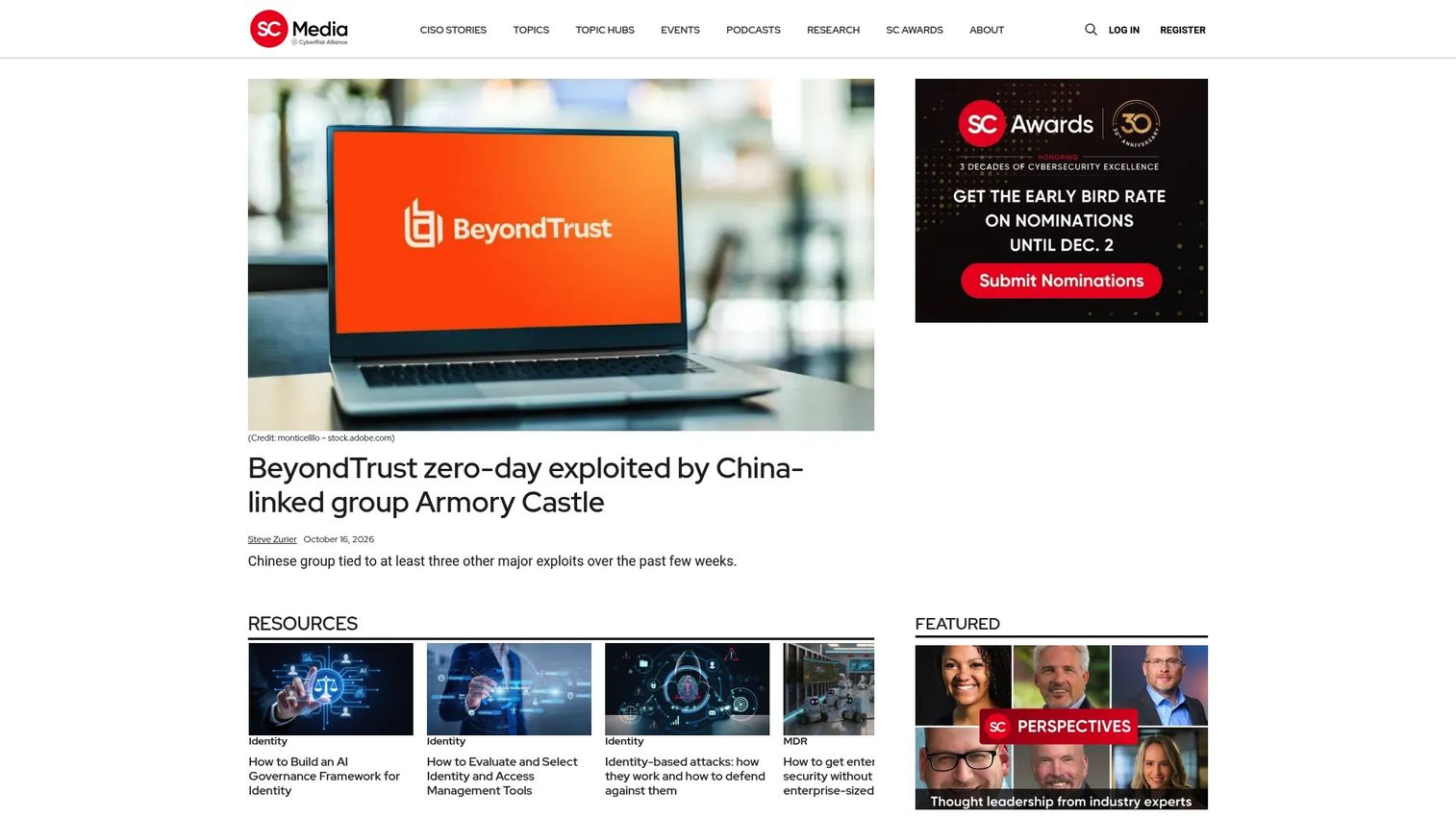 SC// Connect Secure SD-WAN Solutions homepage screenshot
