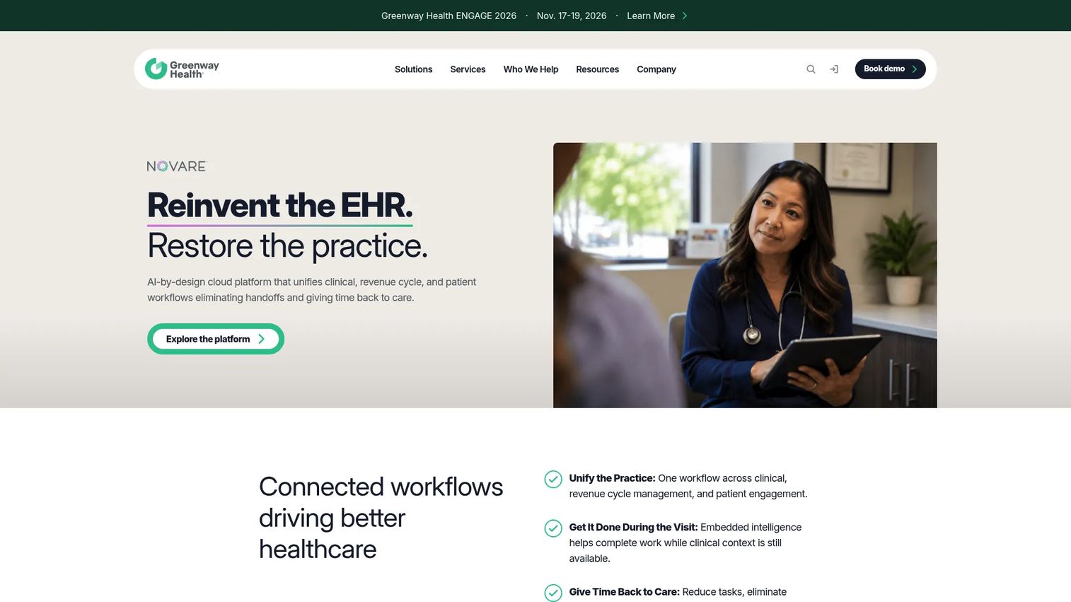 Greenway Health ambulatory EHR and practice management interface