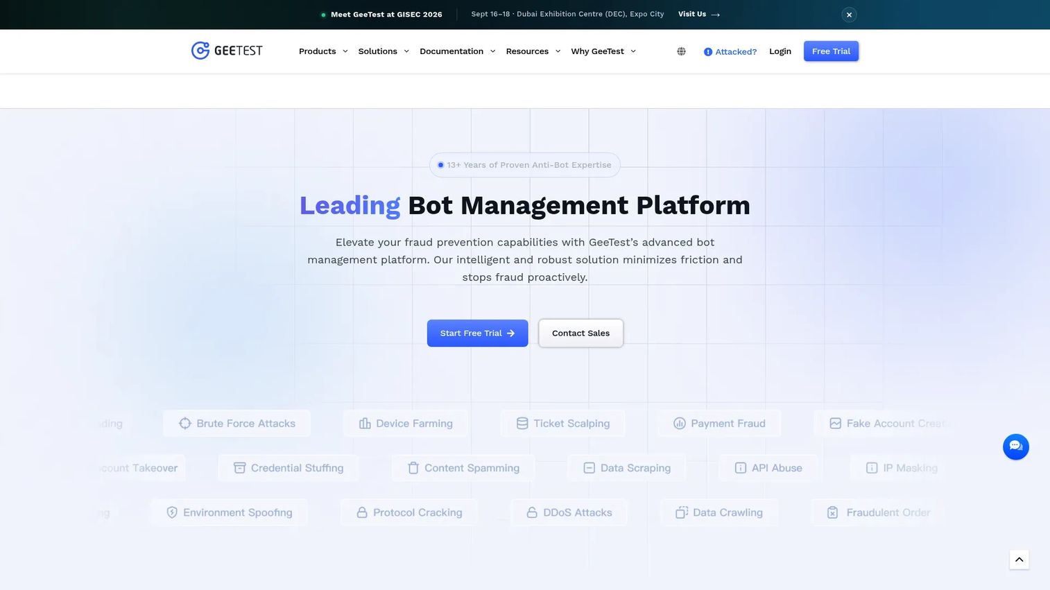 GeeTest CAPTCHA risk-based verification interface