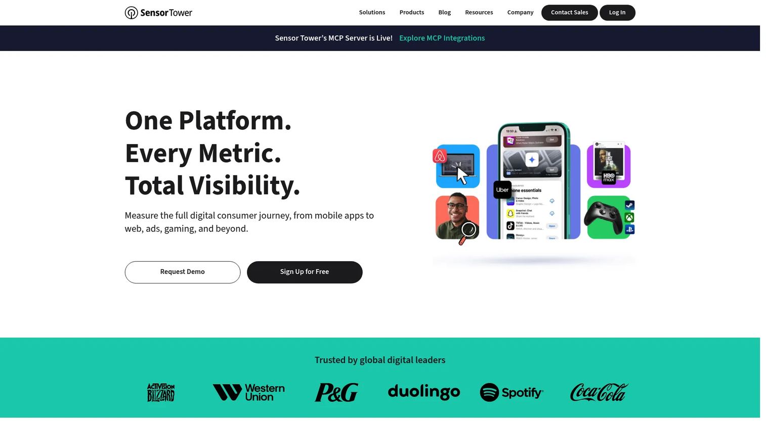 Sensor Tower app market intelligence dashboard
