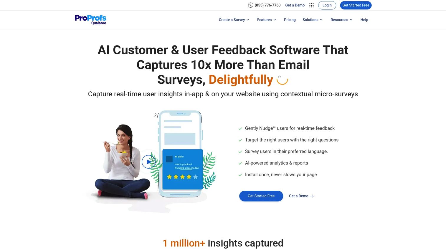 Qualaroo survey software homepage