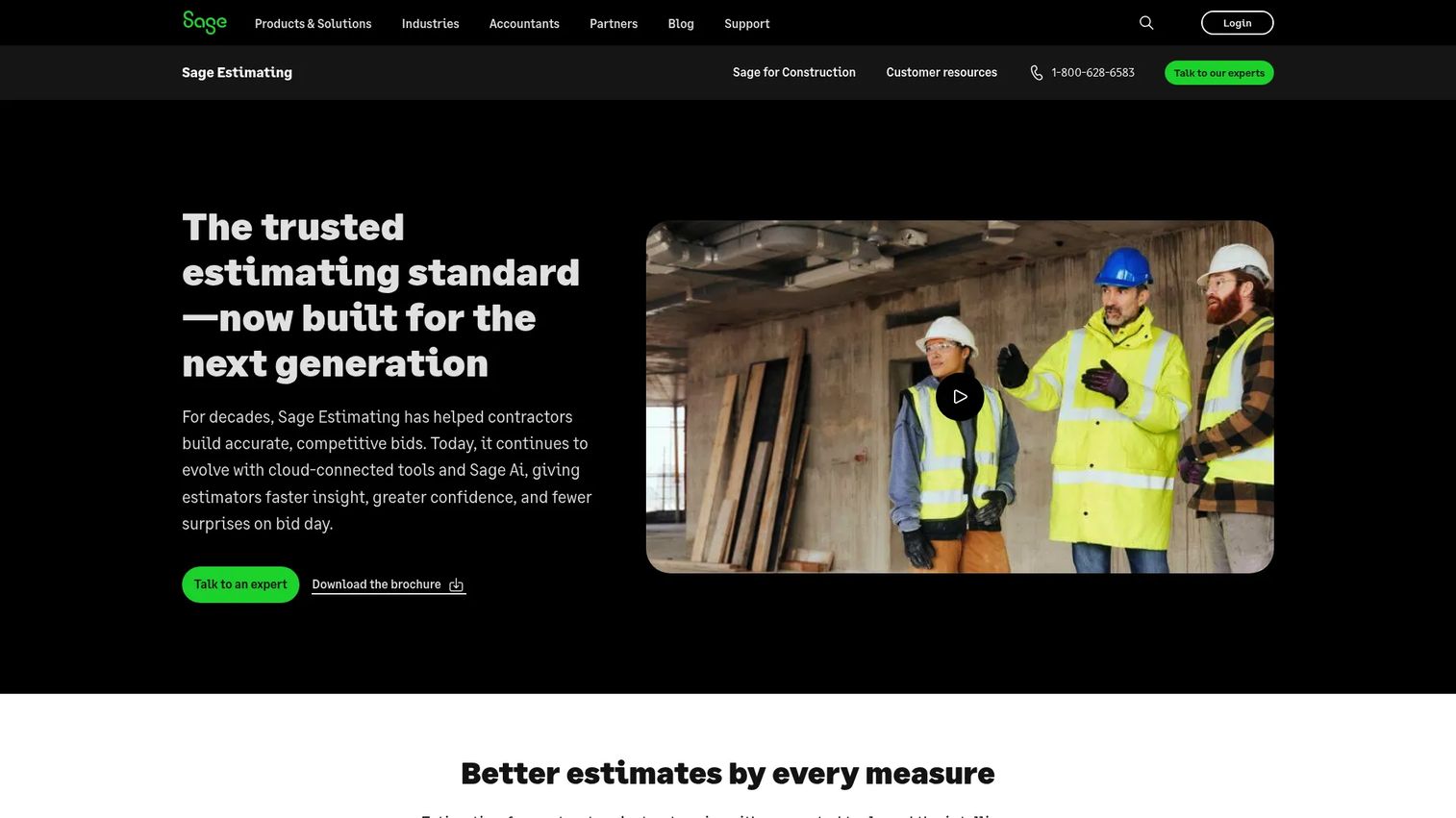 Sage Estimating software showing a construction cost estimate with line items and cost codes.