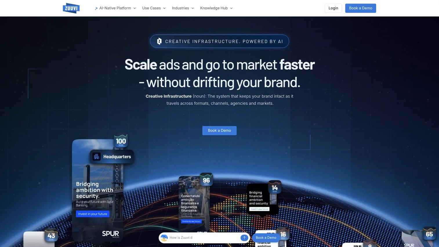 Zuuvi display ad design software dashboard