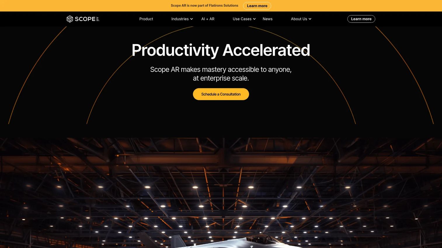 Scope AR work instructions interface showing enterprise AR guidance tools