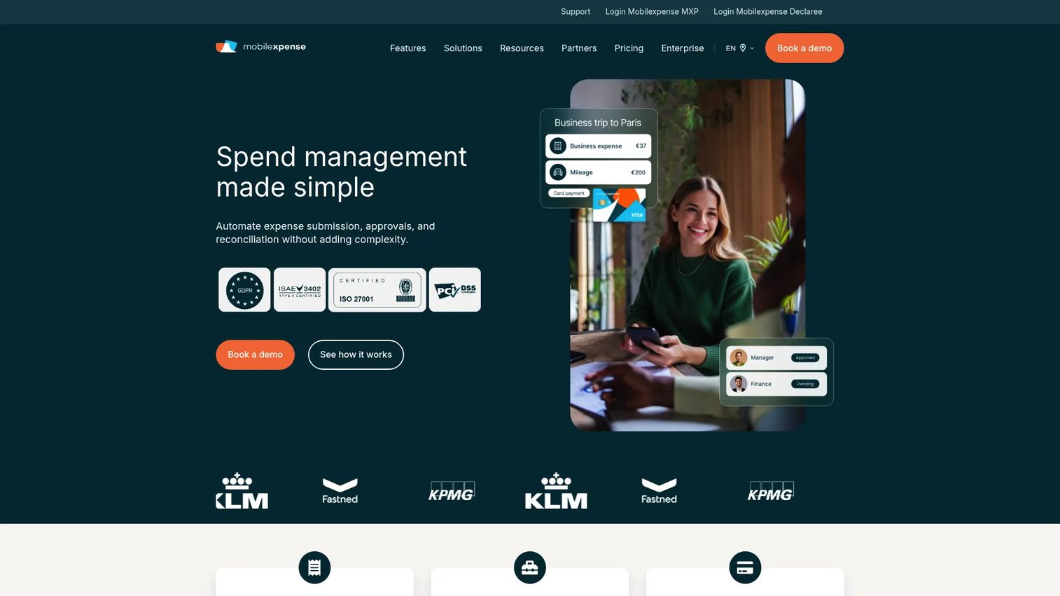 Mobilexpense MXP global expense management dashboard