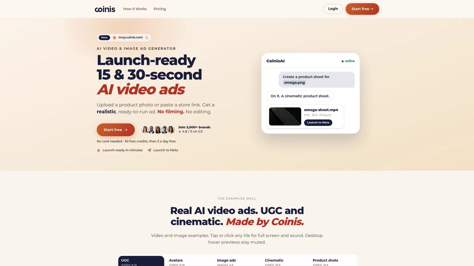 Coinis search monetization platform dashboard
