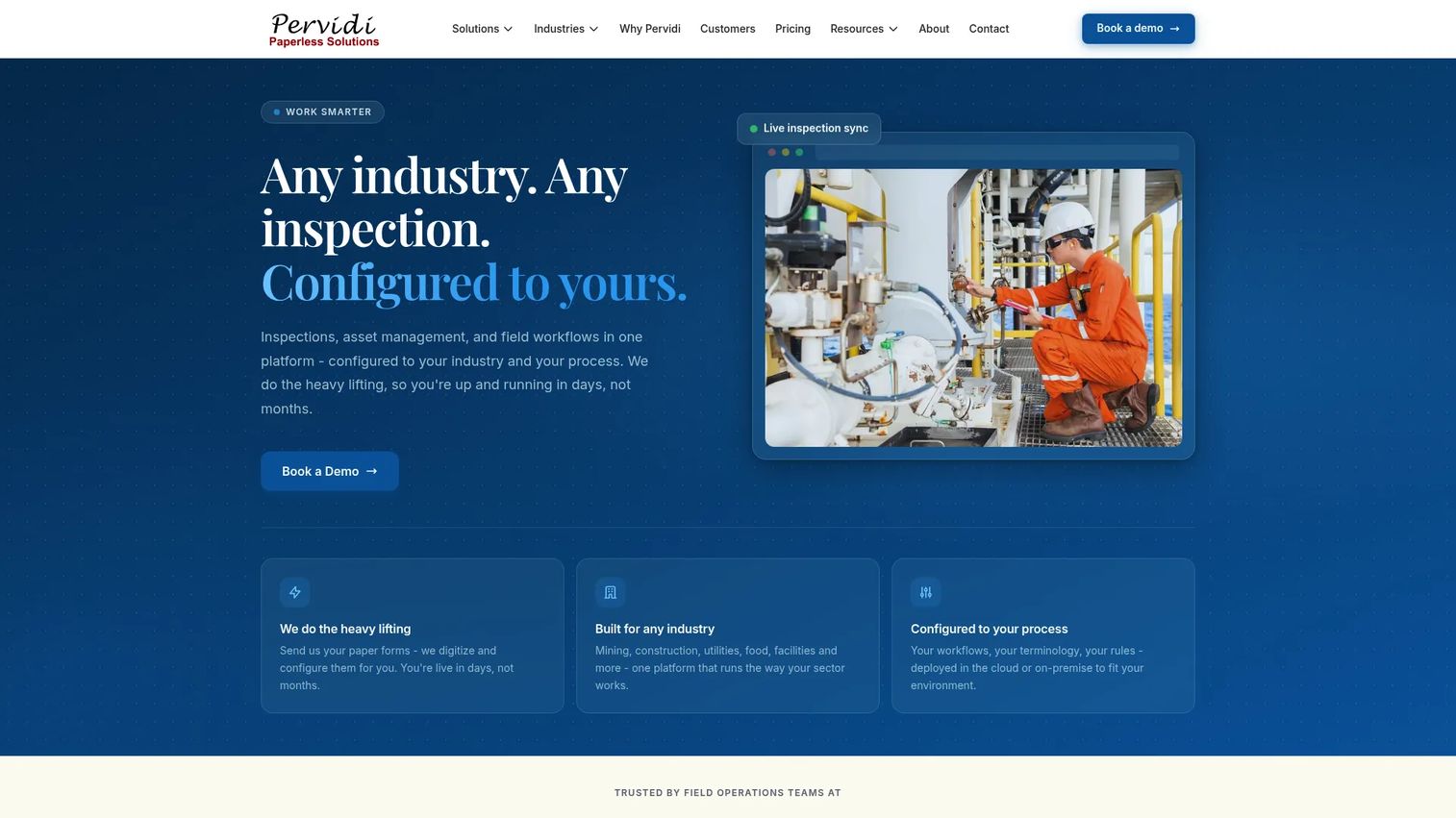 Pervidi mobile inspection software