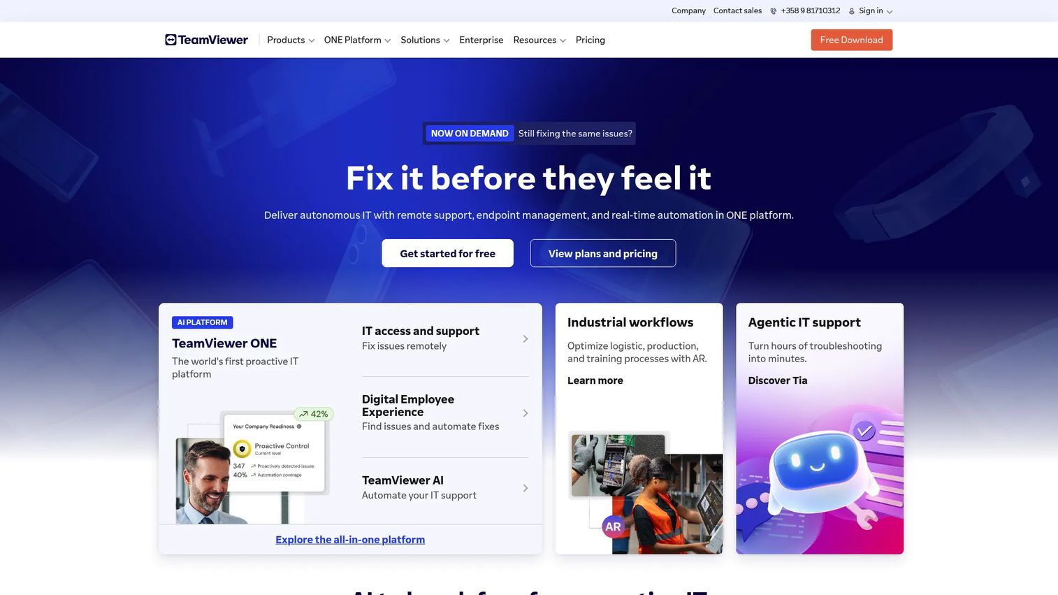TeamViewer homepage screenshot