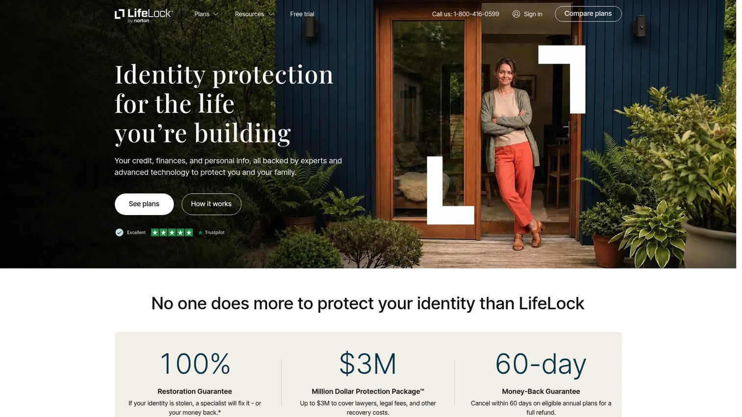 LifeLock identity protection dashboard