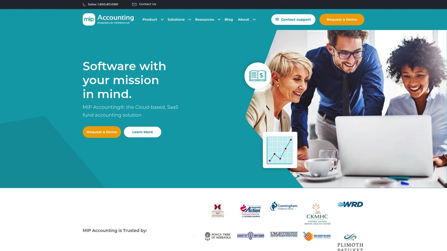 MIP Fund Accounting dashboard for budgets, funds, and financial reporting.