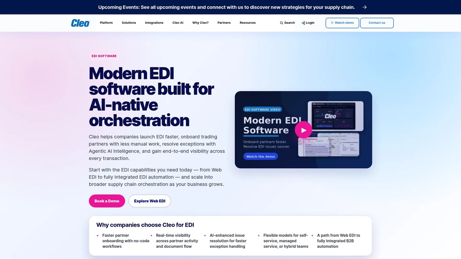 Cleo Integration Cloud B2B and EDI supply-chain integration platform