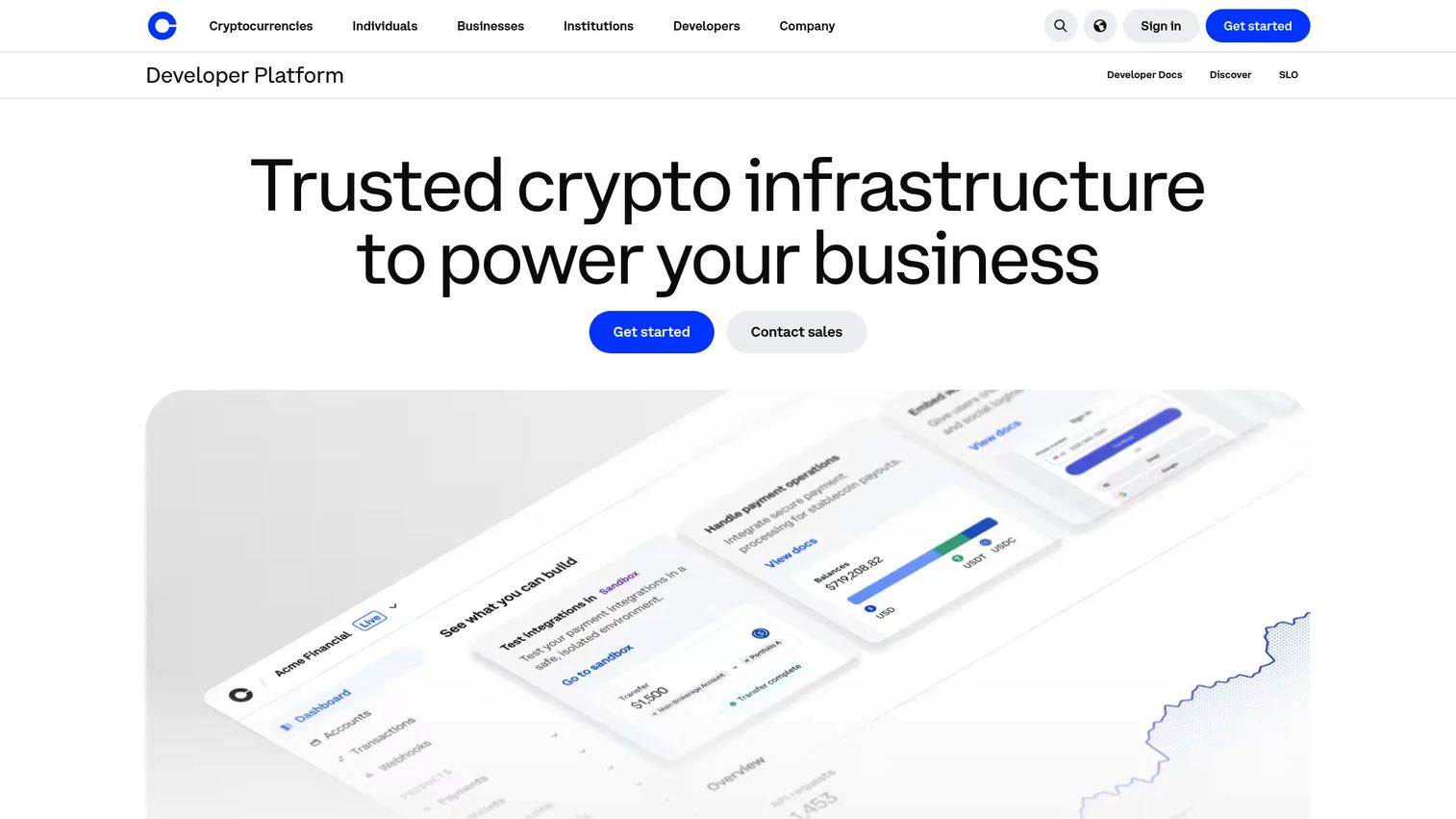 Coinbase Developer Platform for developer wallets, onramps, and stablecoin payments