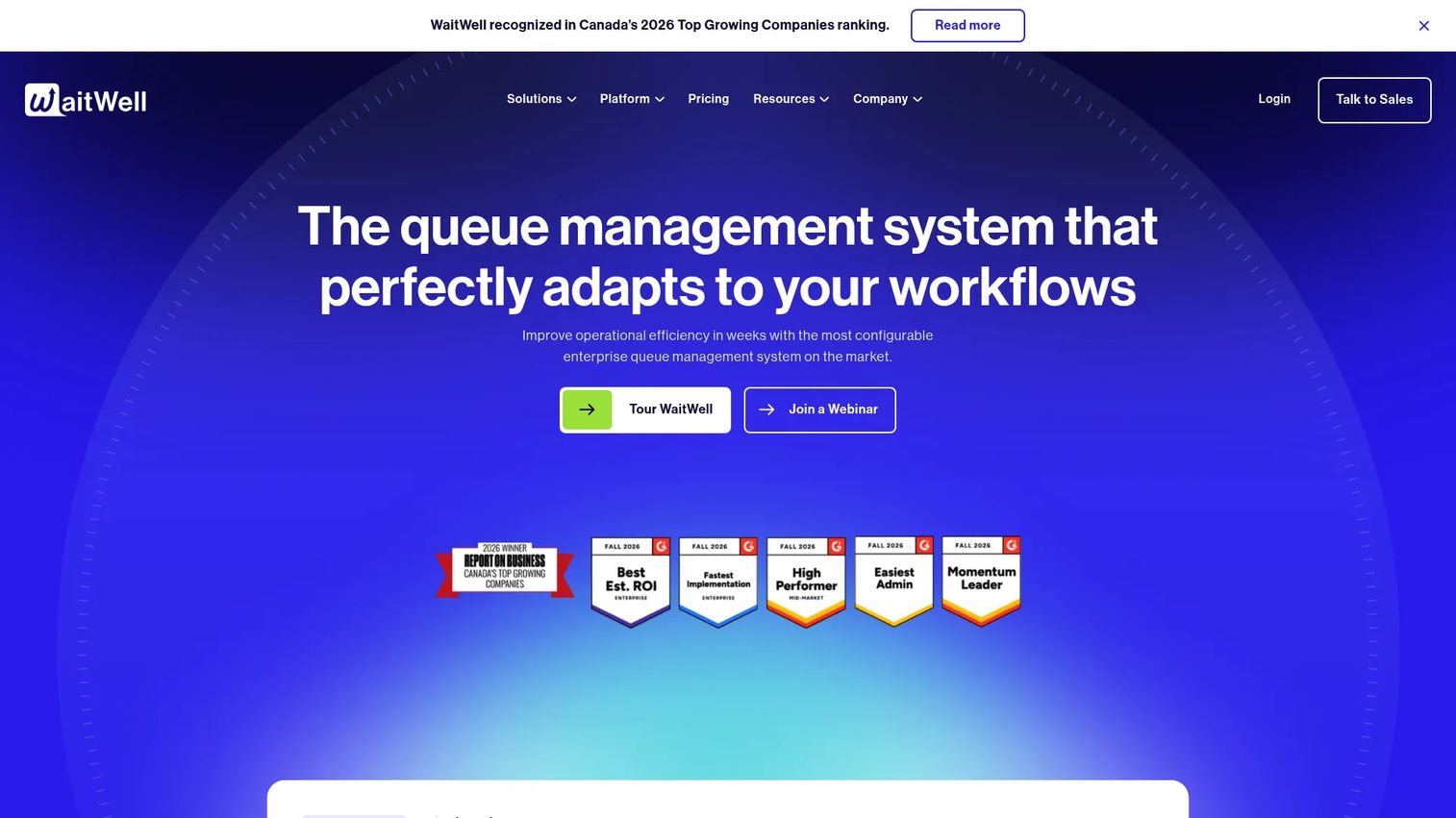 WaitWell queue management dashboard for appointments and walk-ins