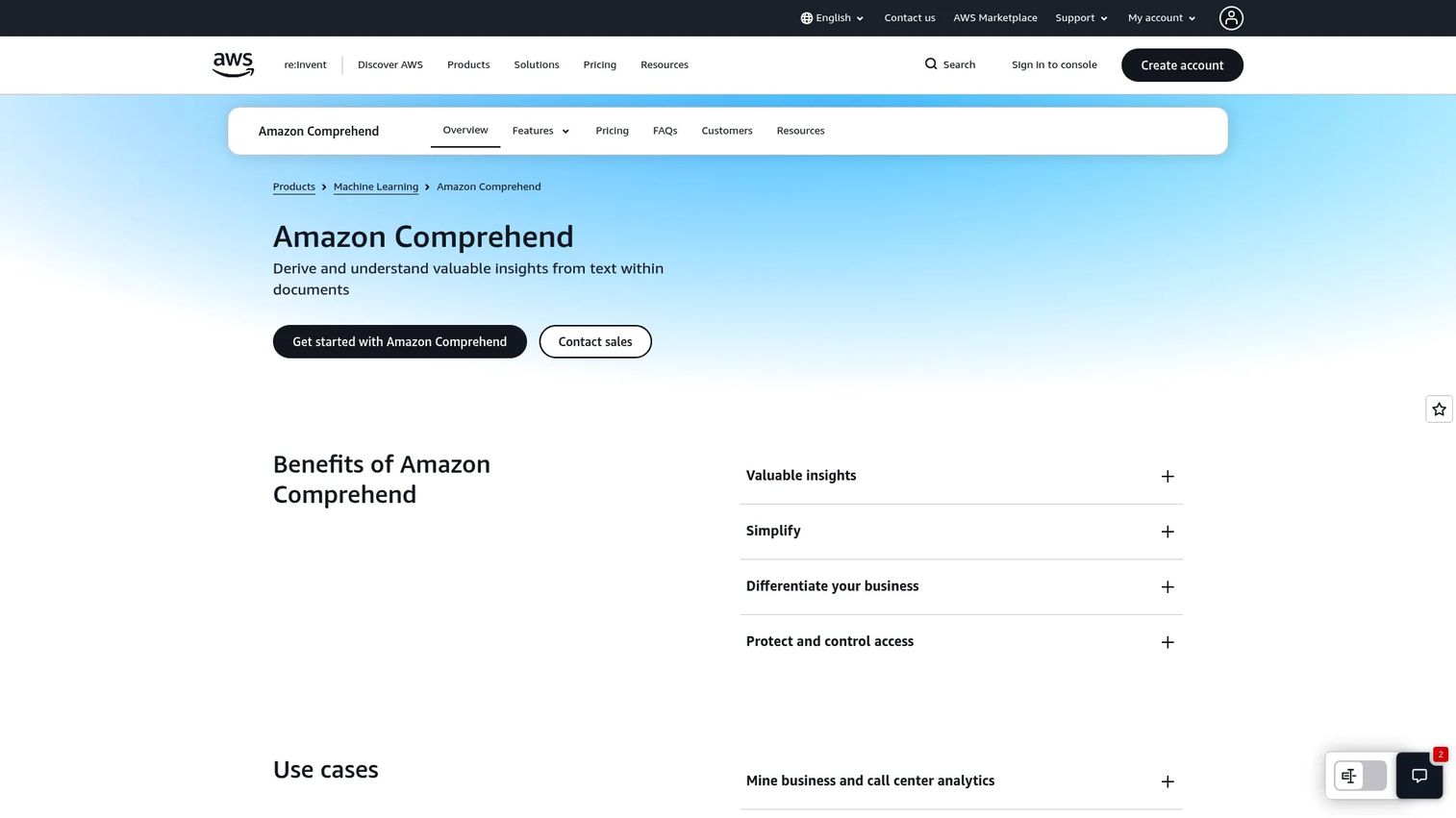 Amazon Comprehend text analysis workflow for entity extraction and document classification