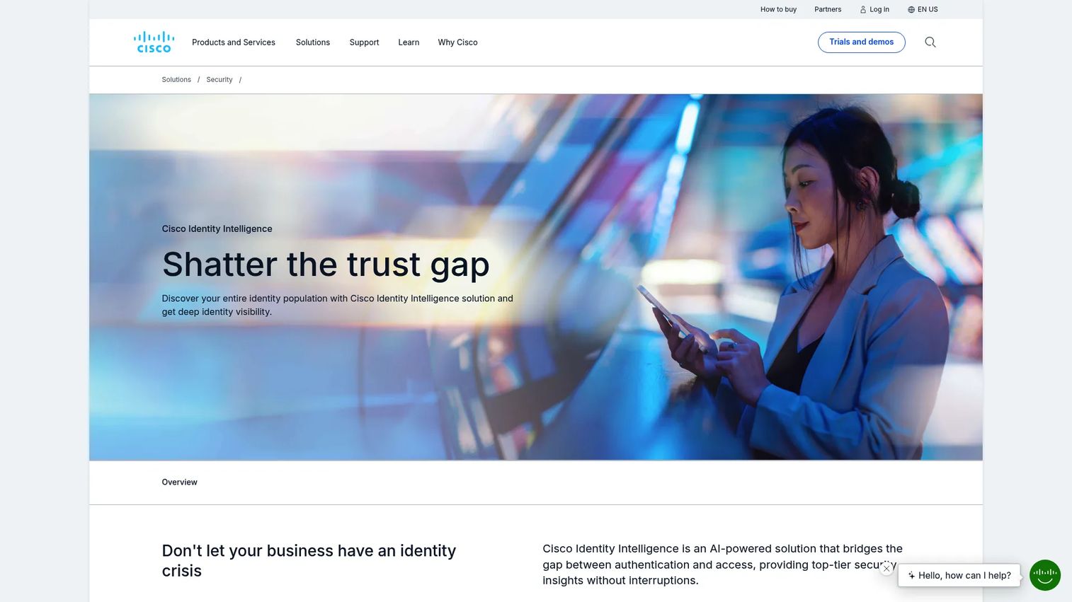 Cisco Identity Intelligence identity graph view