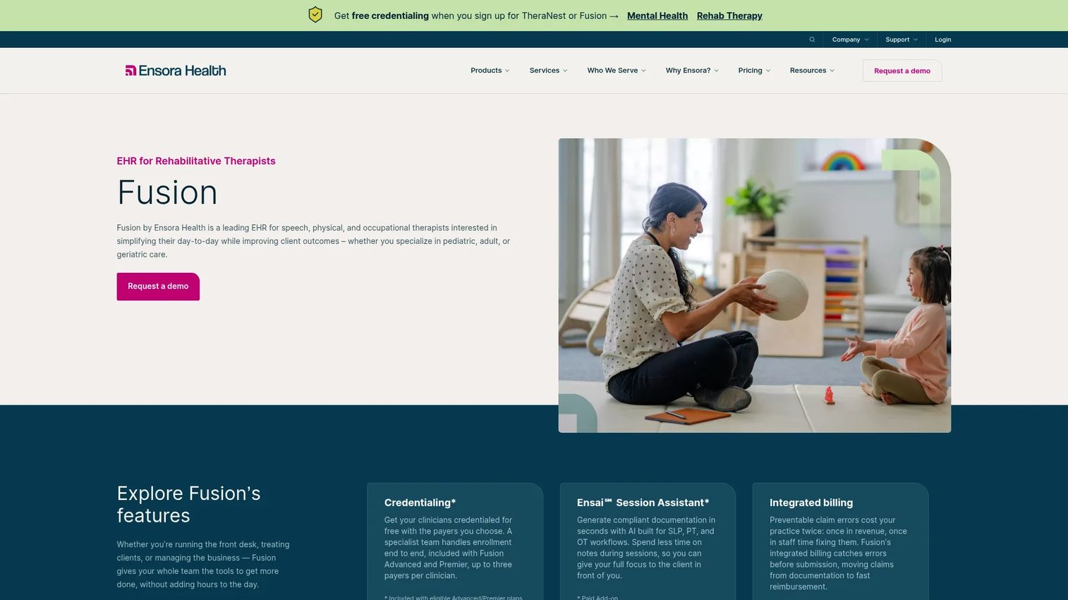 Fusion Web Clinic homepage screenshot
