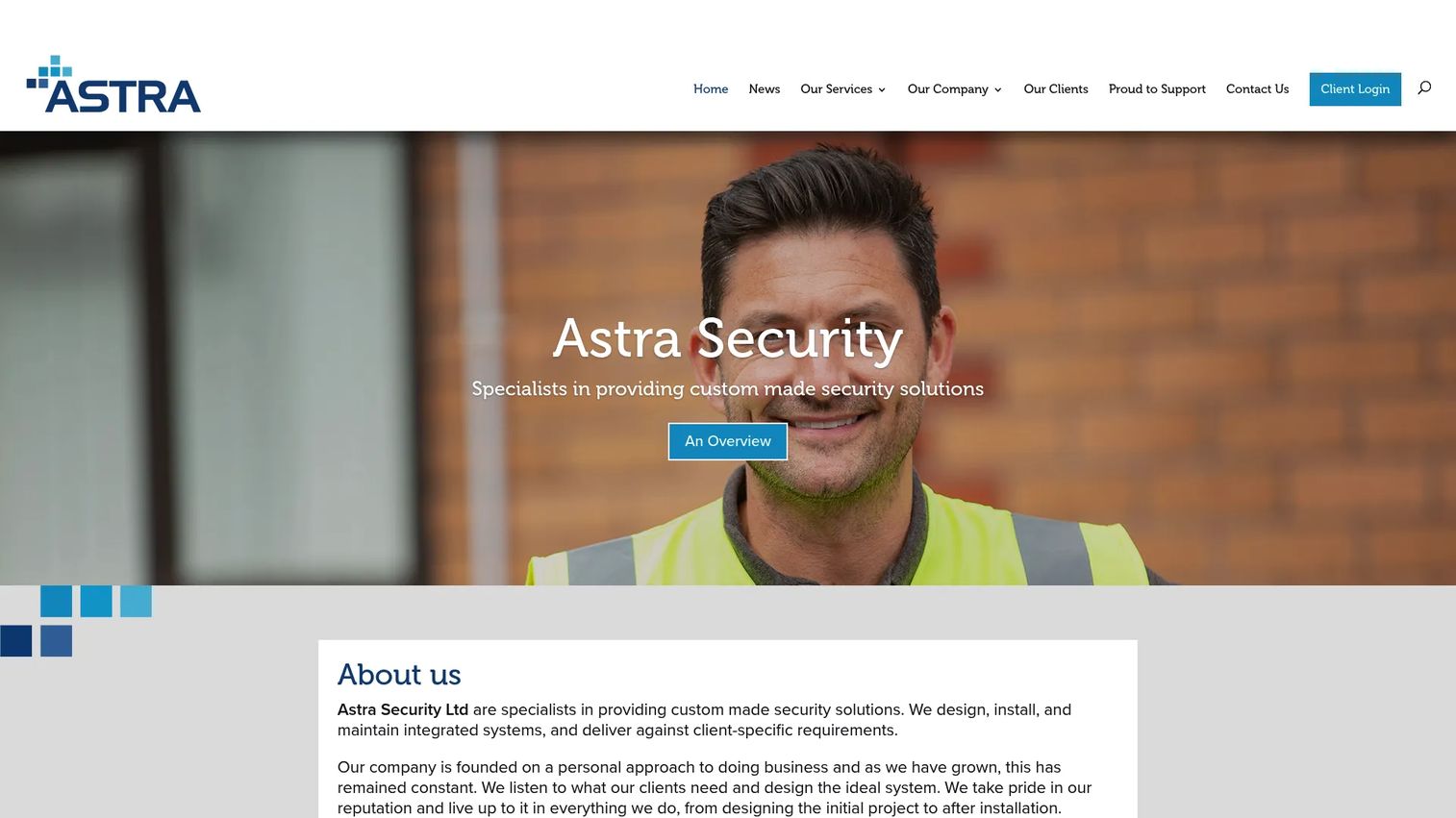 Astra product view for security system design and installation