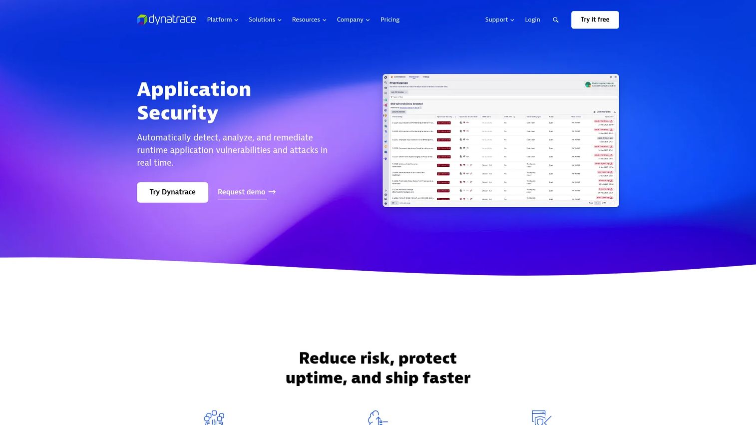 Dynatrace Runtime Application Protection configuration for monitor and block modes