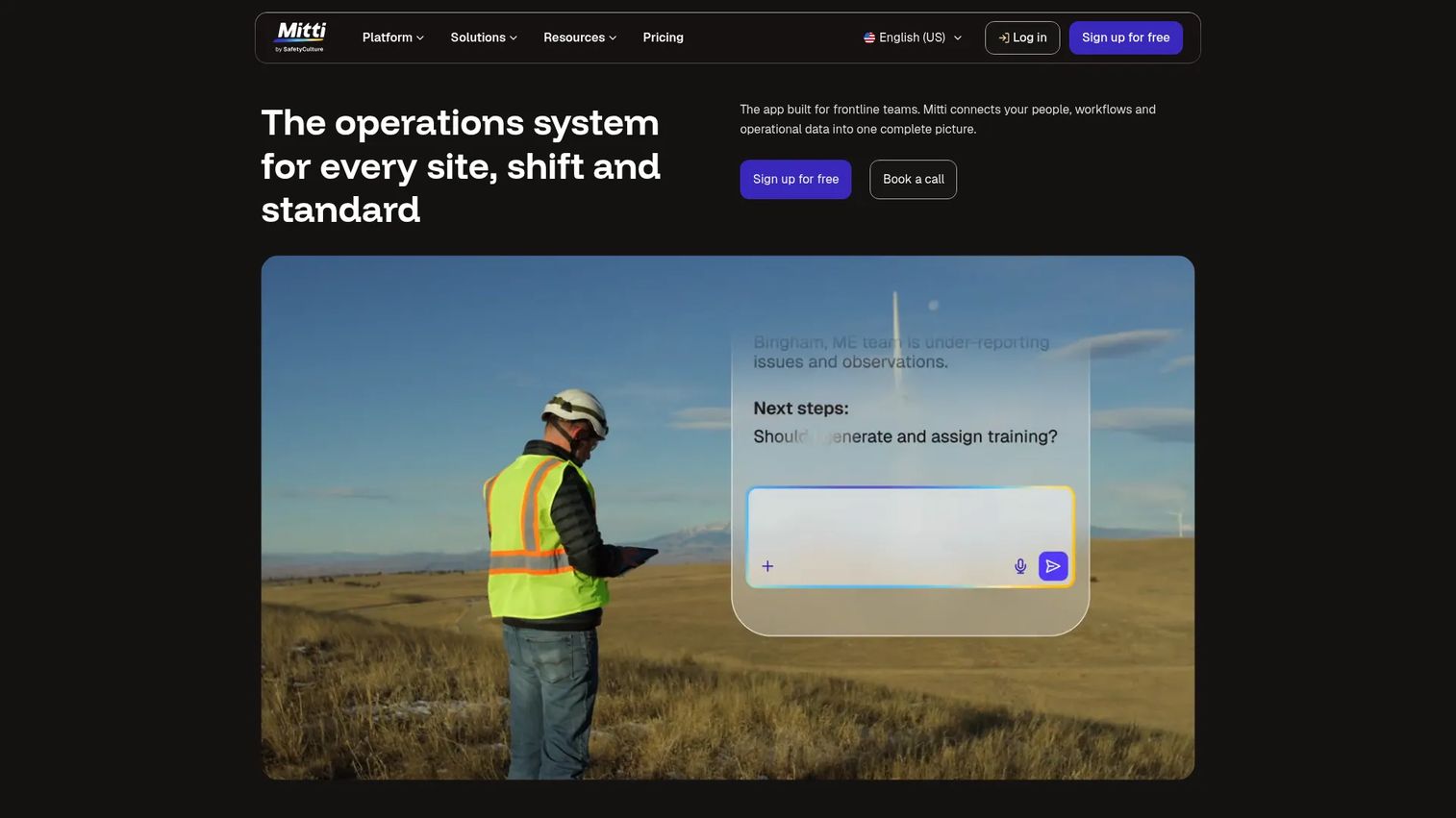 SafetyCulture mobile construction safety inspection and corrective action workflow.