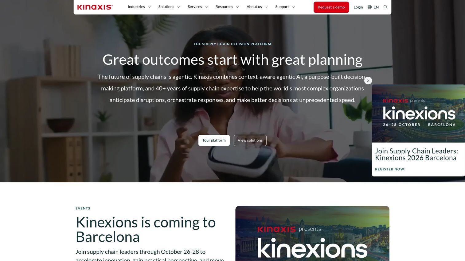 Kinaxis Maestro demand sensing and supply planning dashboard