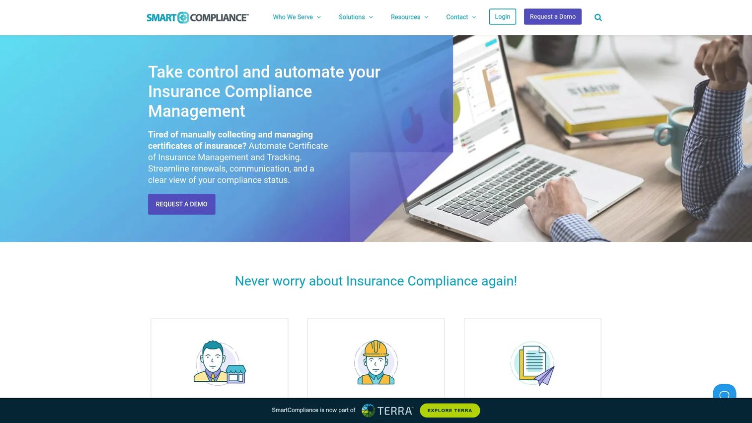 SmartCompliance certificate of insurance tracking dashboard