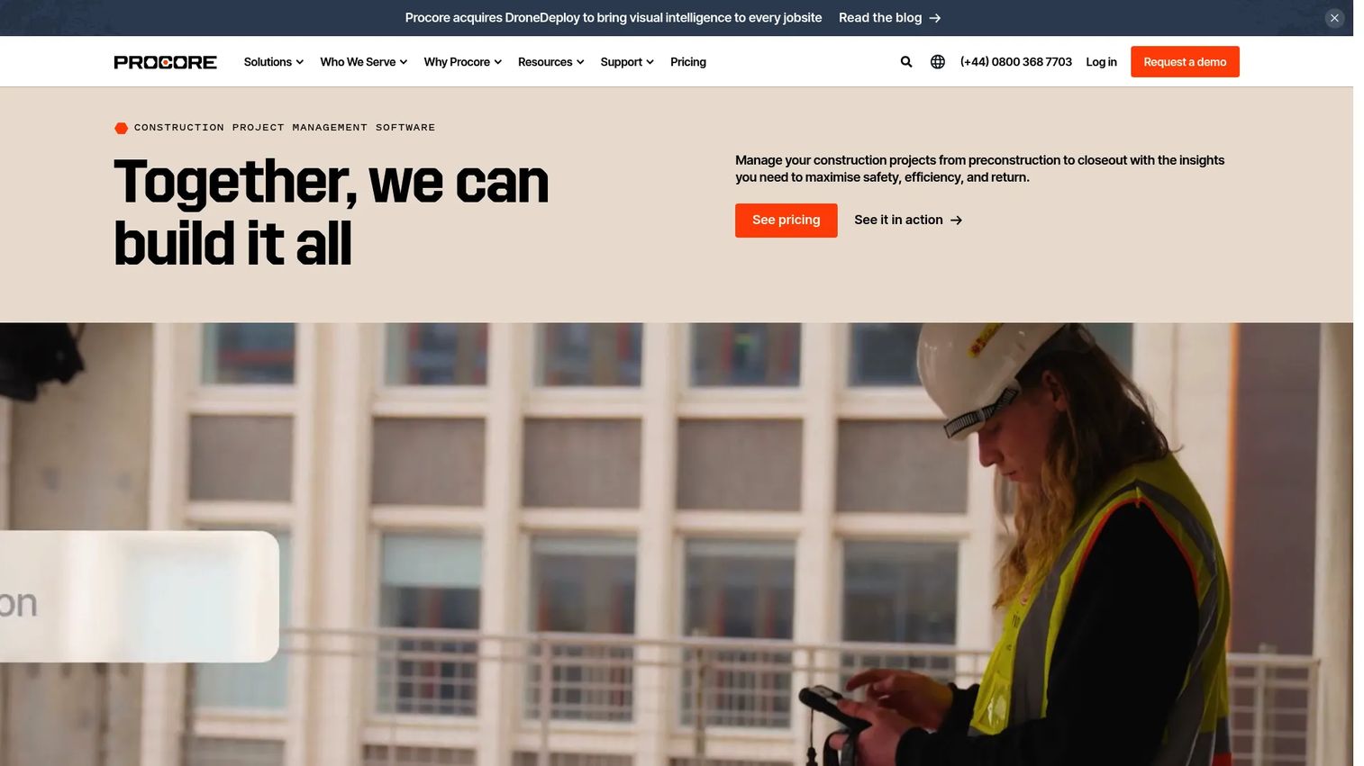 Procore construction project management platform