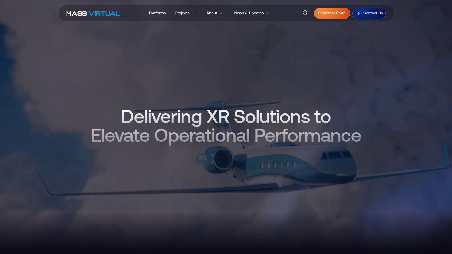 Mass Virtual homepage screenshot