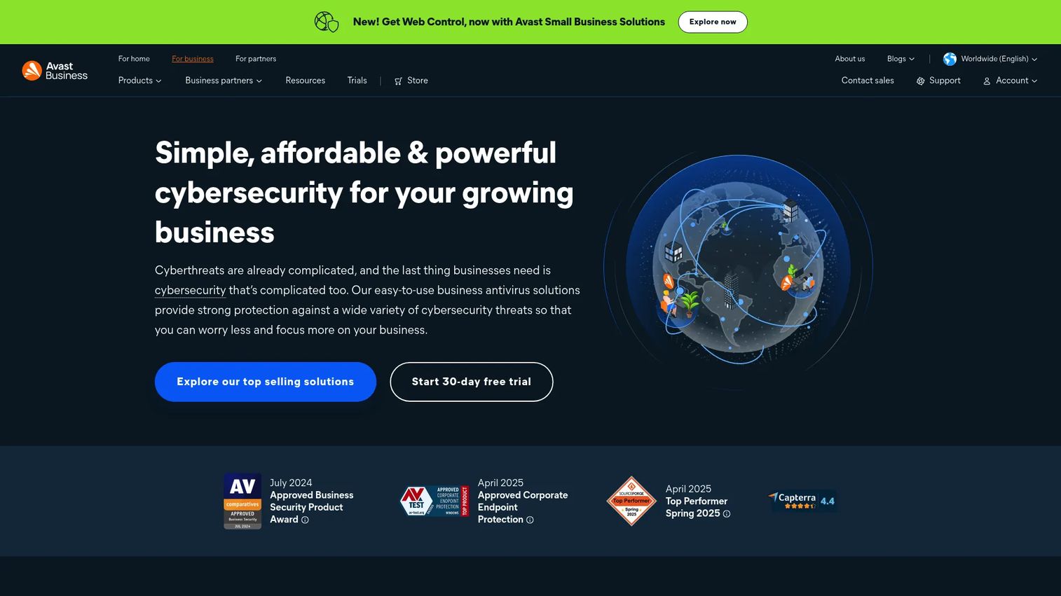 Avast Business Antivirus Pro Plus endpoint management dashboard