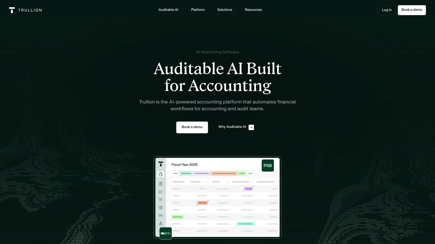 Trullion homepage screenshot