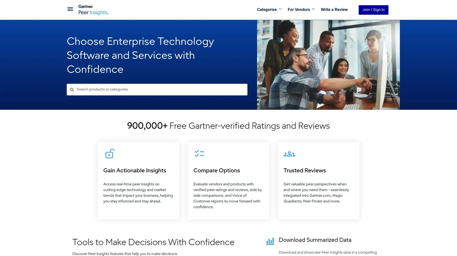Gartner Peer Insights enterprise review platform