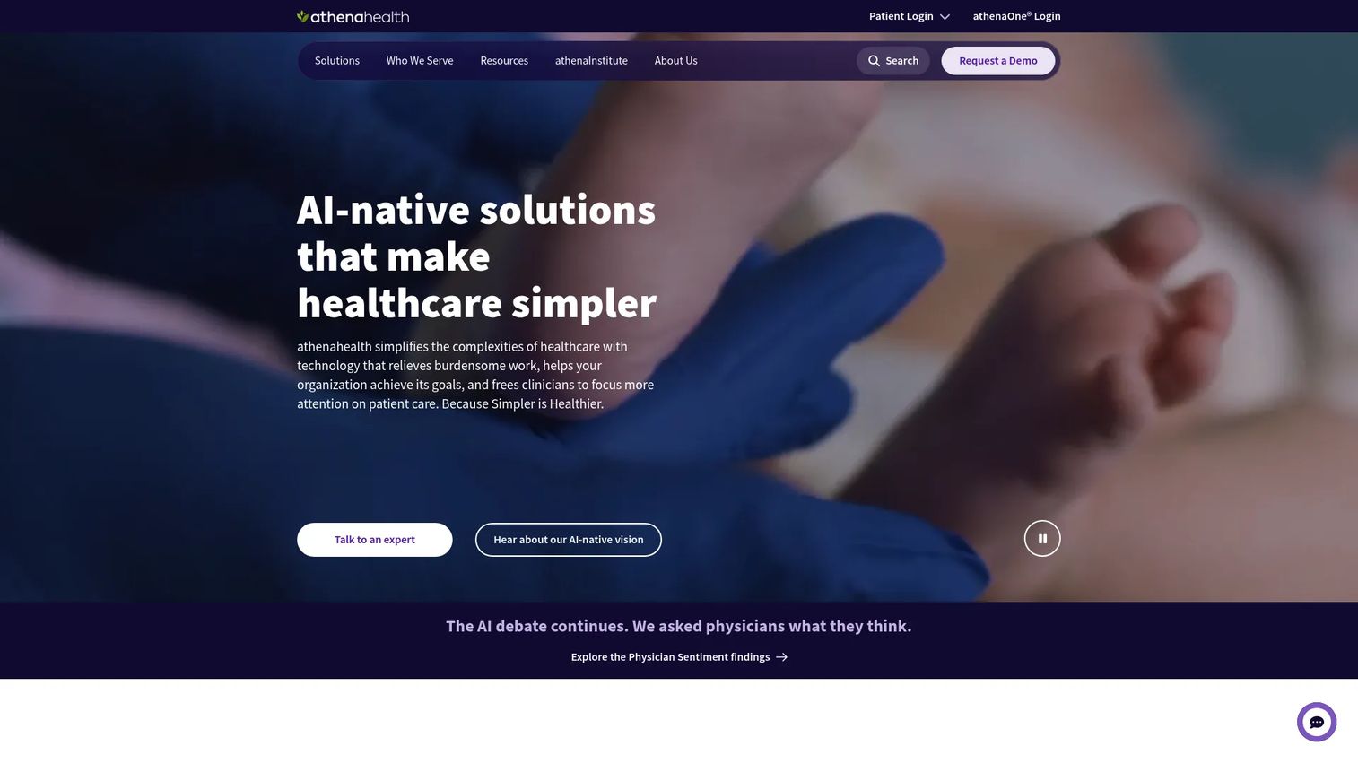 athenahealth ambulatory EHR and practice management interface