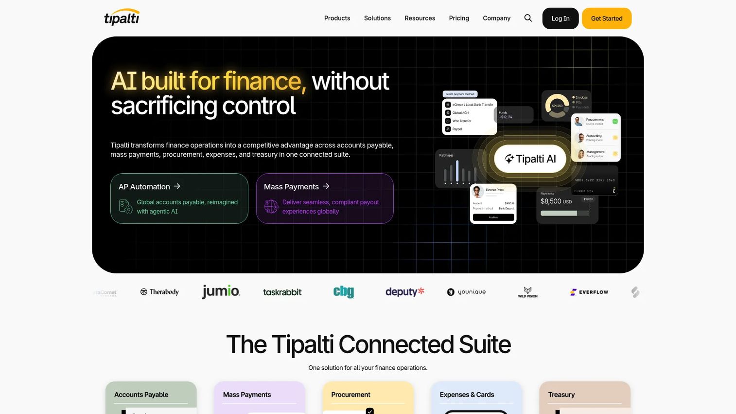 Tipalti enterprise payment software for global accounts payable and supplier payments.
