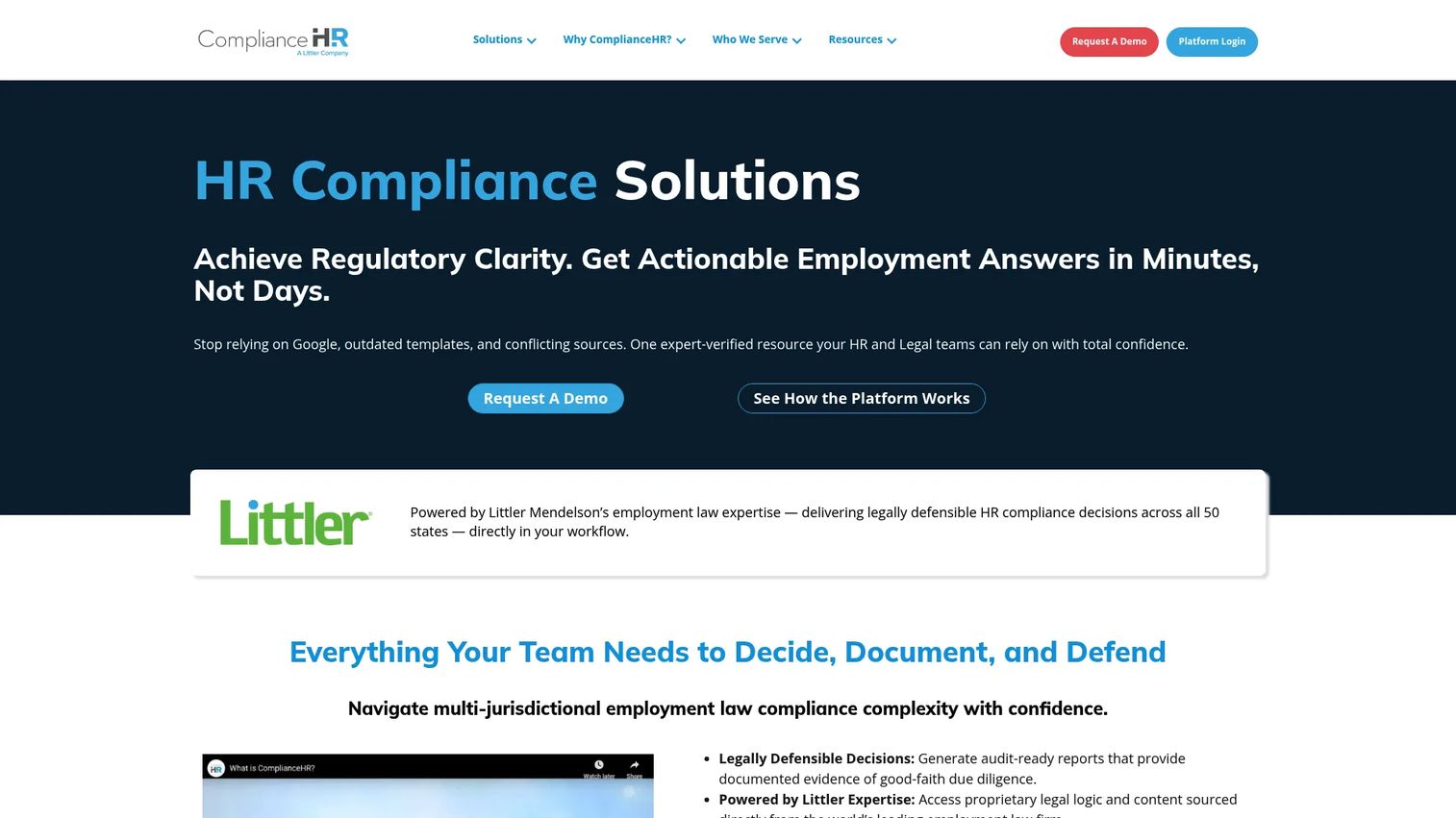 ComplianceHR employment law compliance software interface