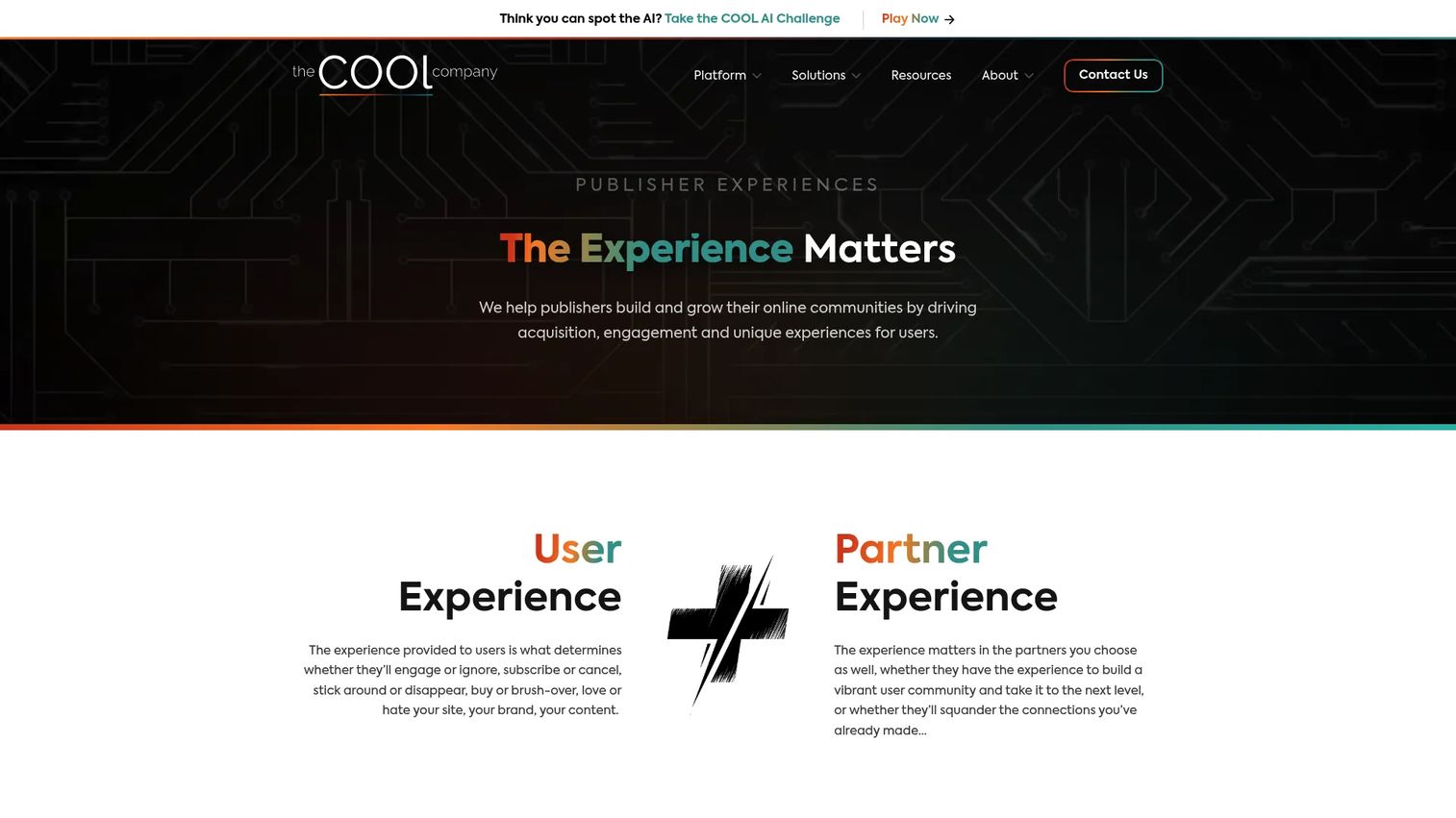 Insticator homepage screenshot