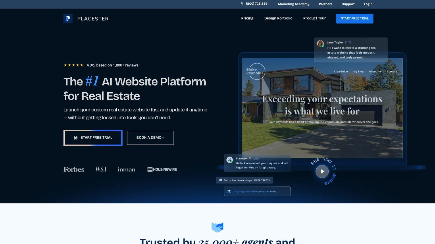 Placester real estate website builder