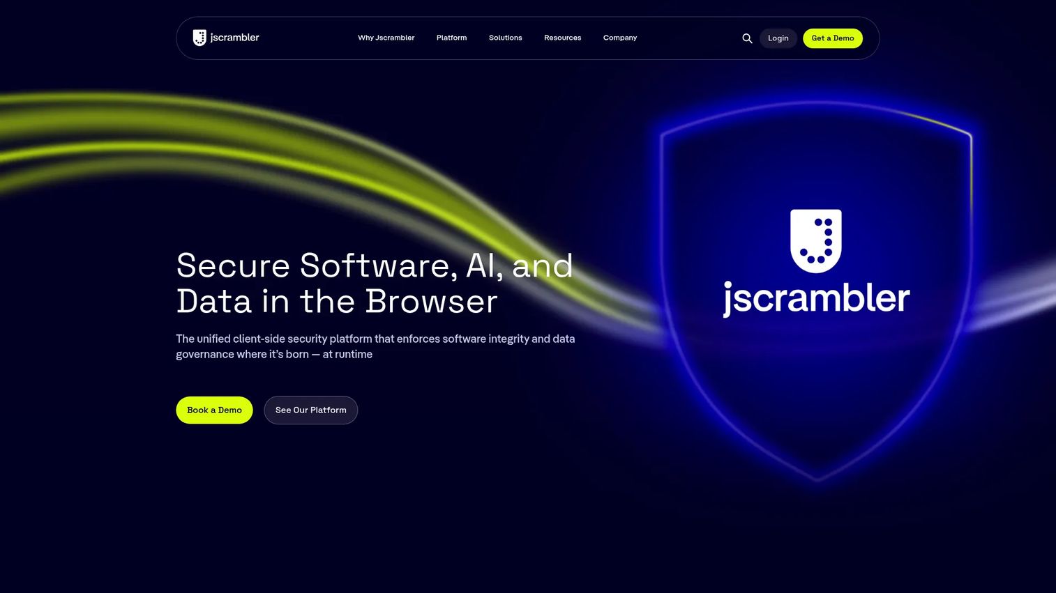 Jscrambler dashboard for JavaScript application protection and runtime defense.