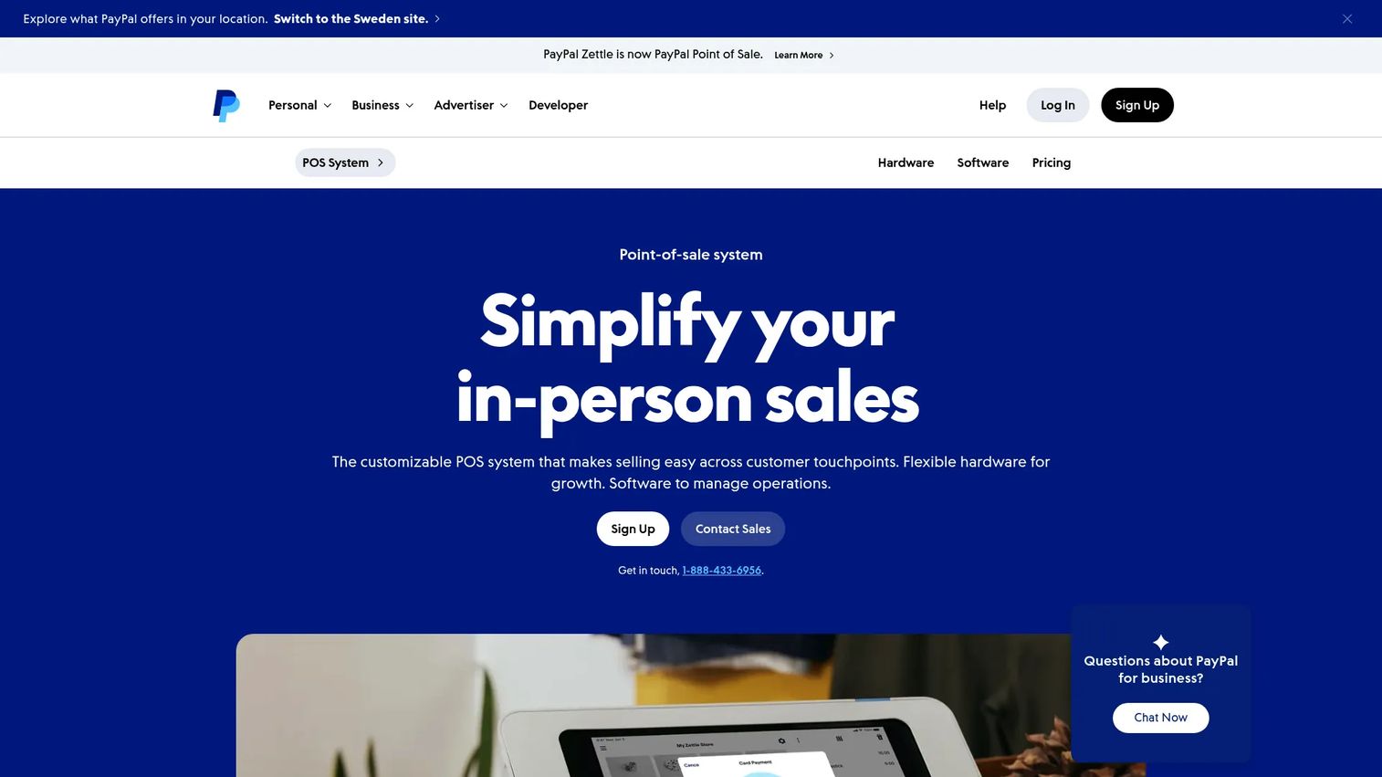 PayPal Zettle mobile POS for in-person retail payments