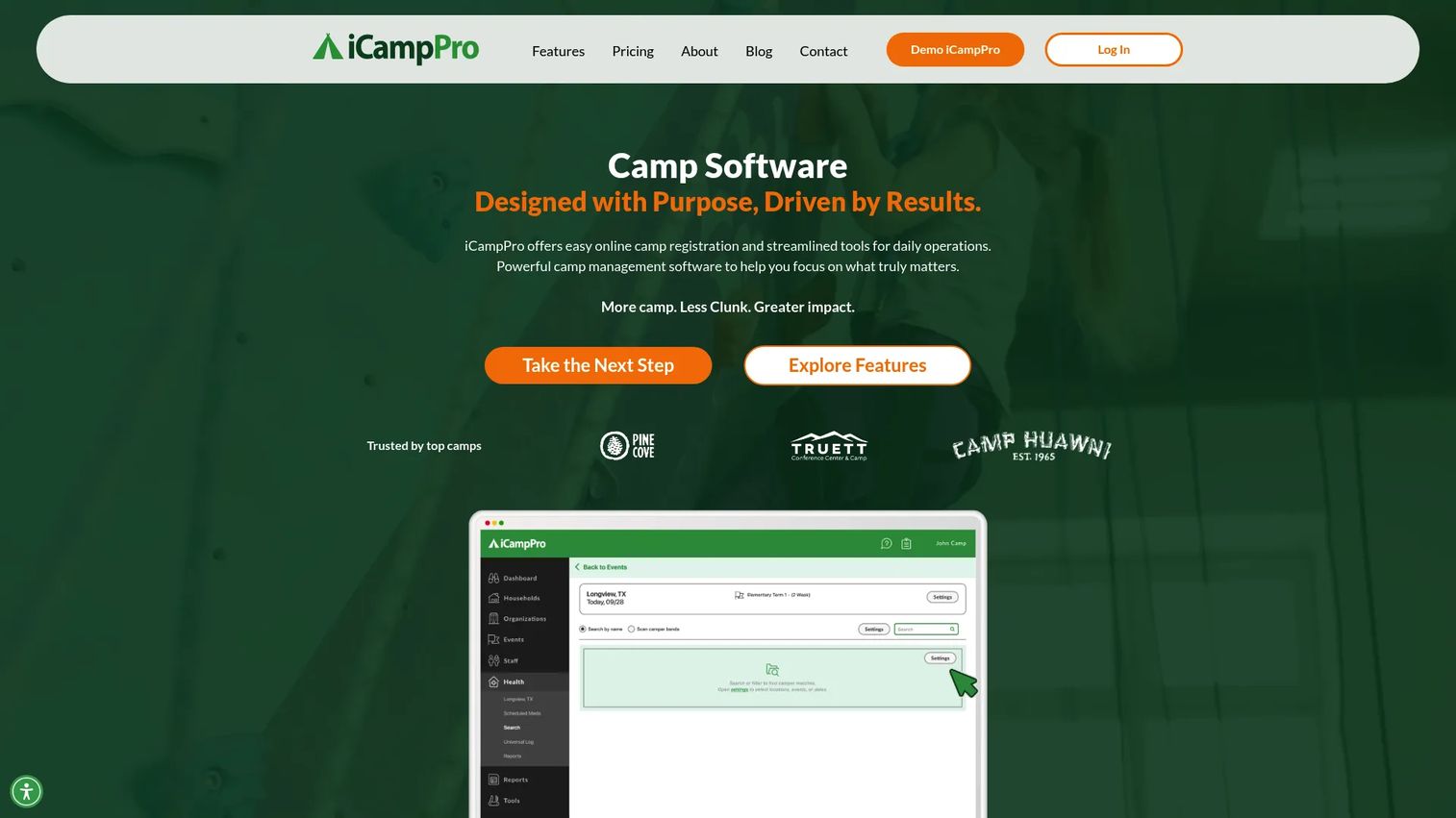 iCampPro camp registration and operational management portal