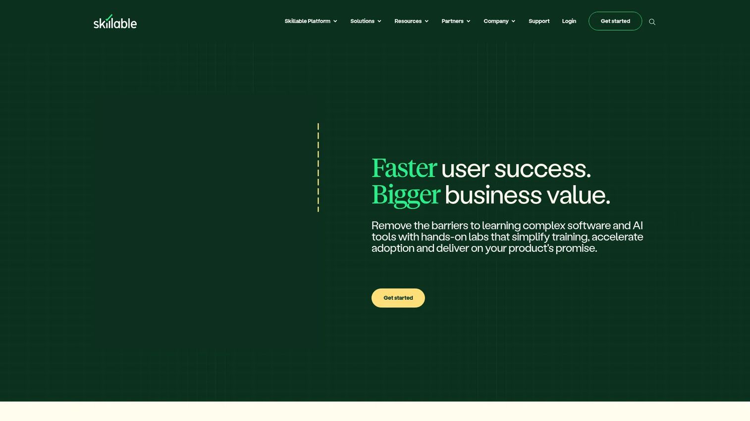 Skillable enterprise lab platform showing skills validation dashboard and lab catalog
