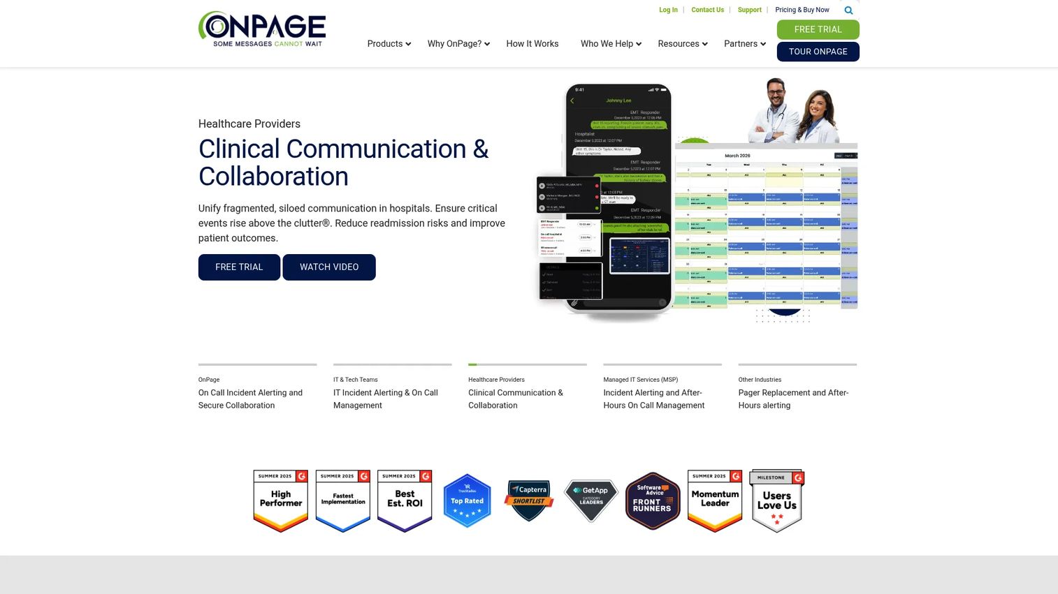 OnPage clinical communication platform alert escalation and acknowledgement workflow