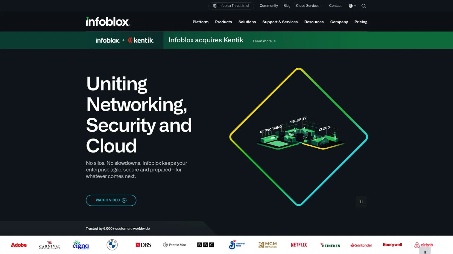 Infoblox Threat Defense dashboard showing DNS threat detection and response.