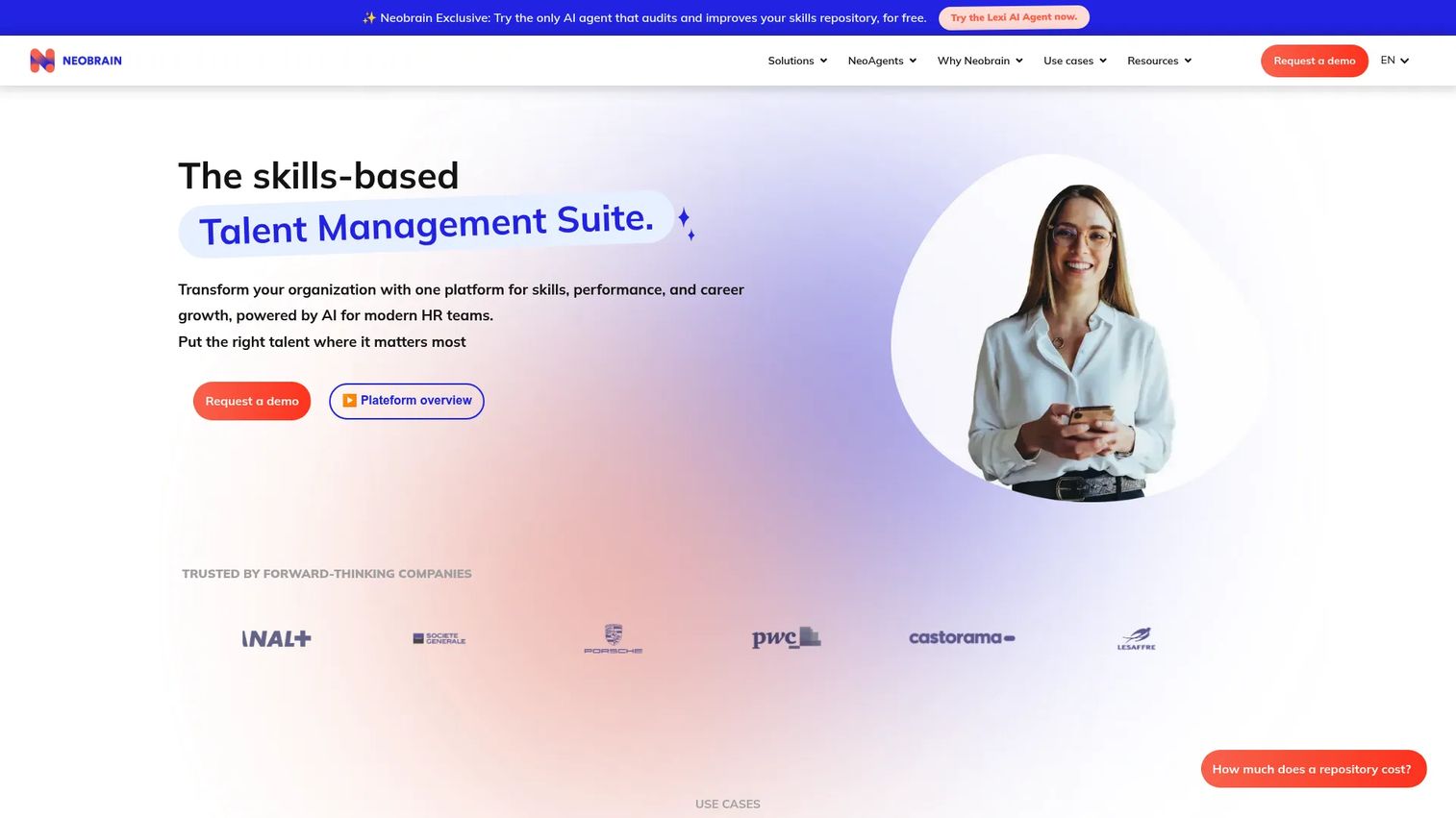 Neobrain homepage screenshot