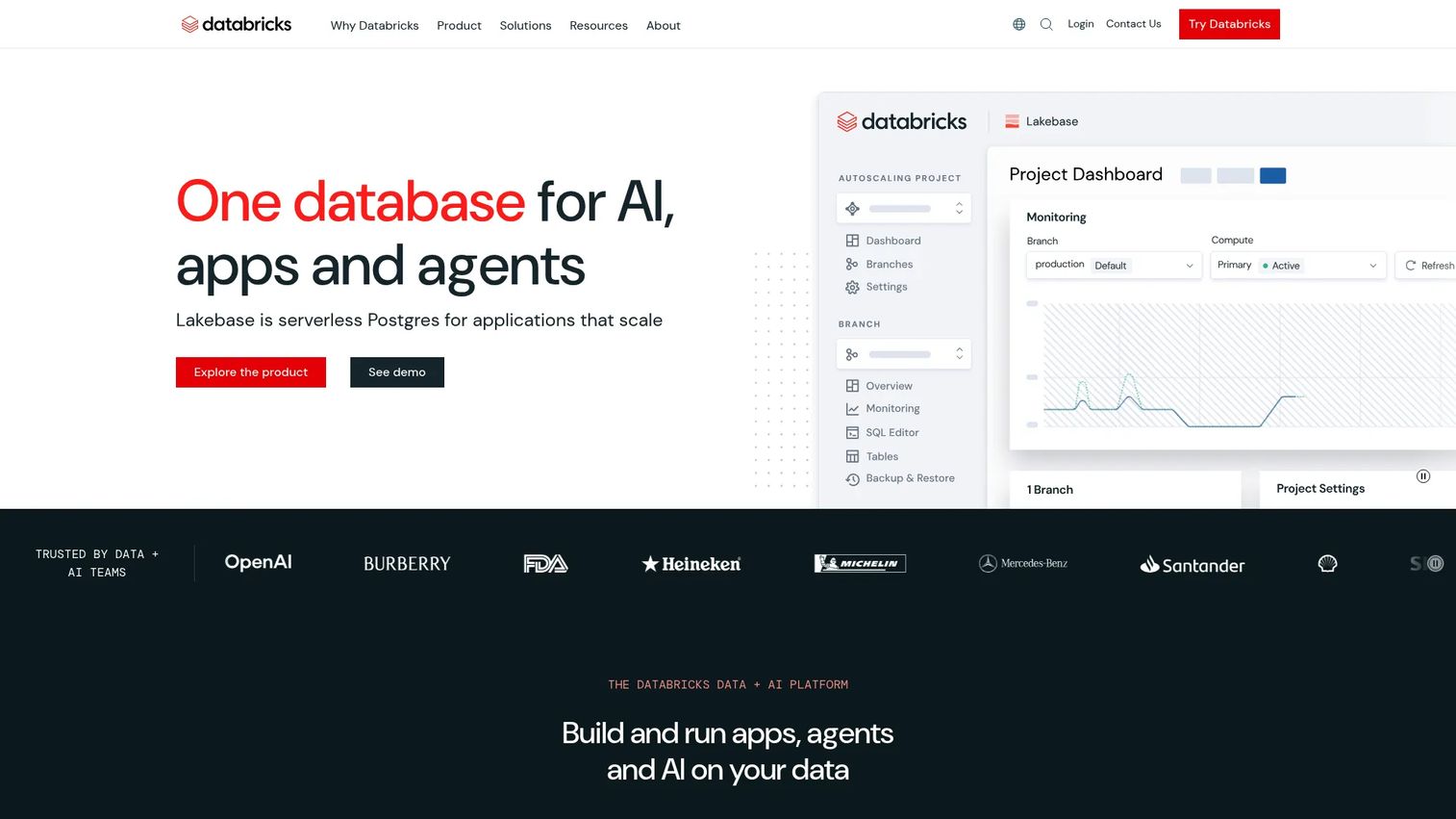 Databricks lakehouse platform supporting data engineering, analytics, machine learning, and governance