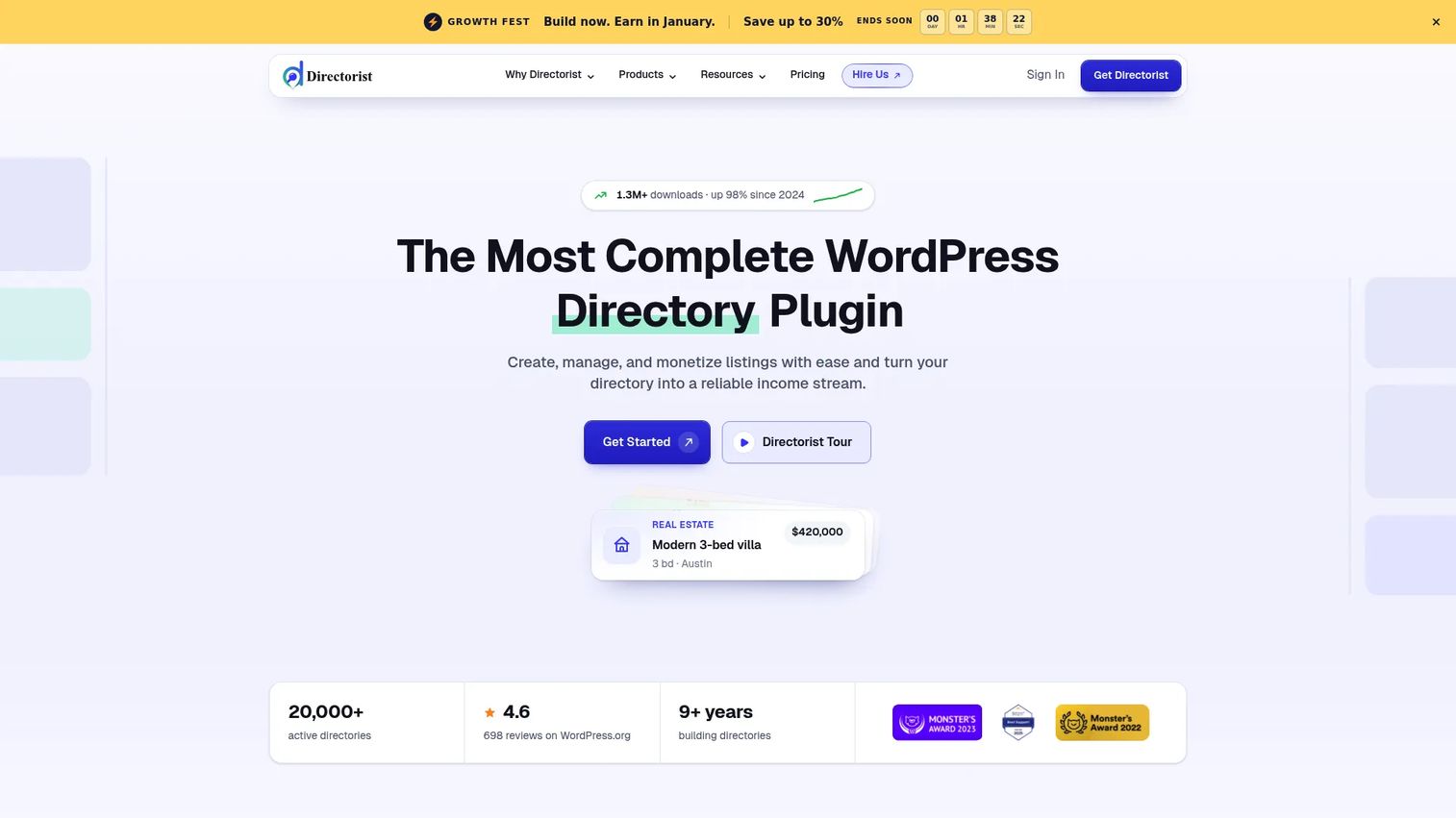 Directorist WordPress directory plugin