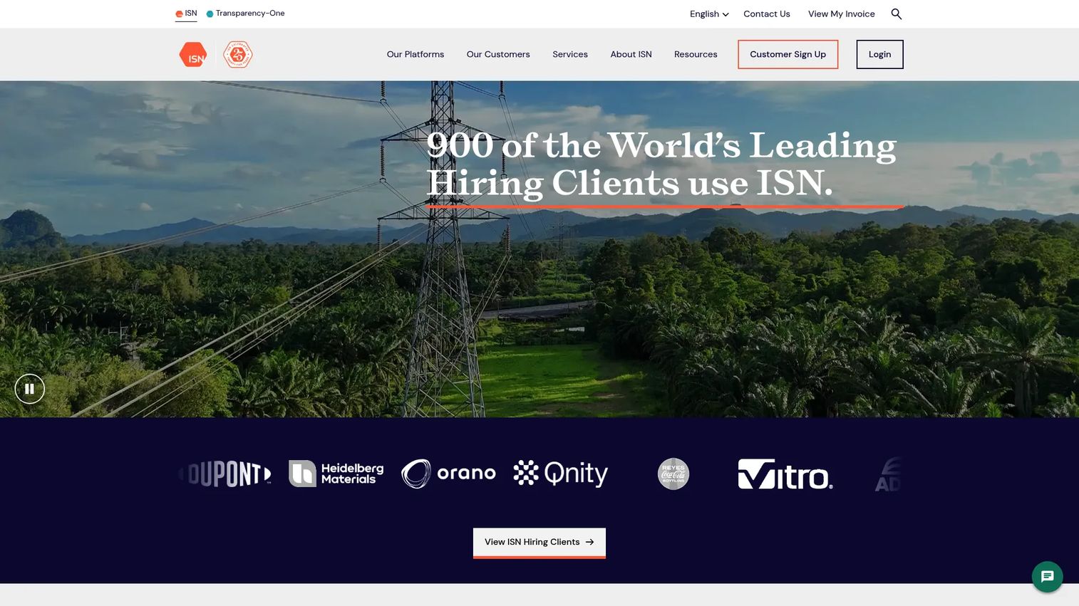 ISN contractor qualification platform