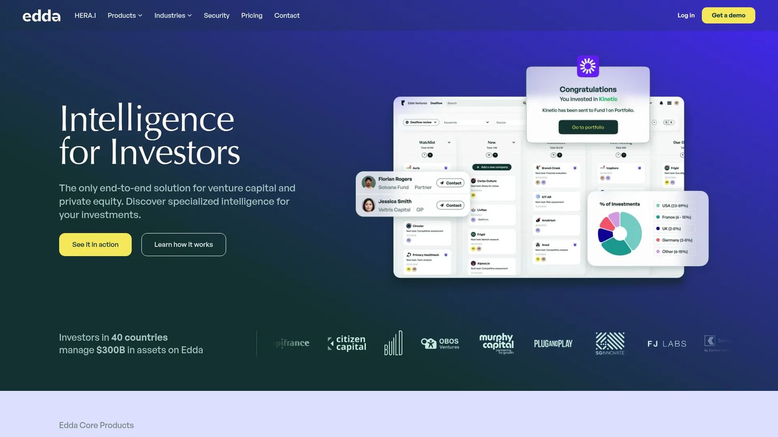 Edda venture capital management platform for deal flow and portfolio monitoring
