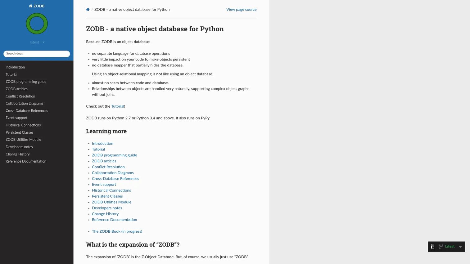 ZODB persistent Python object database example