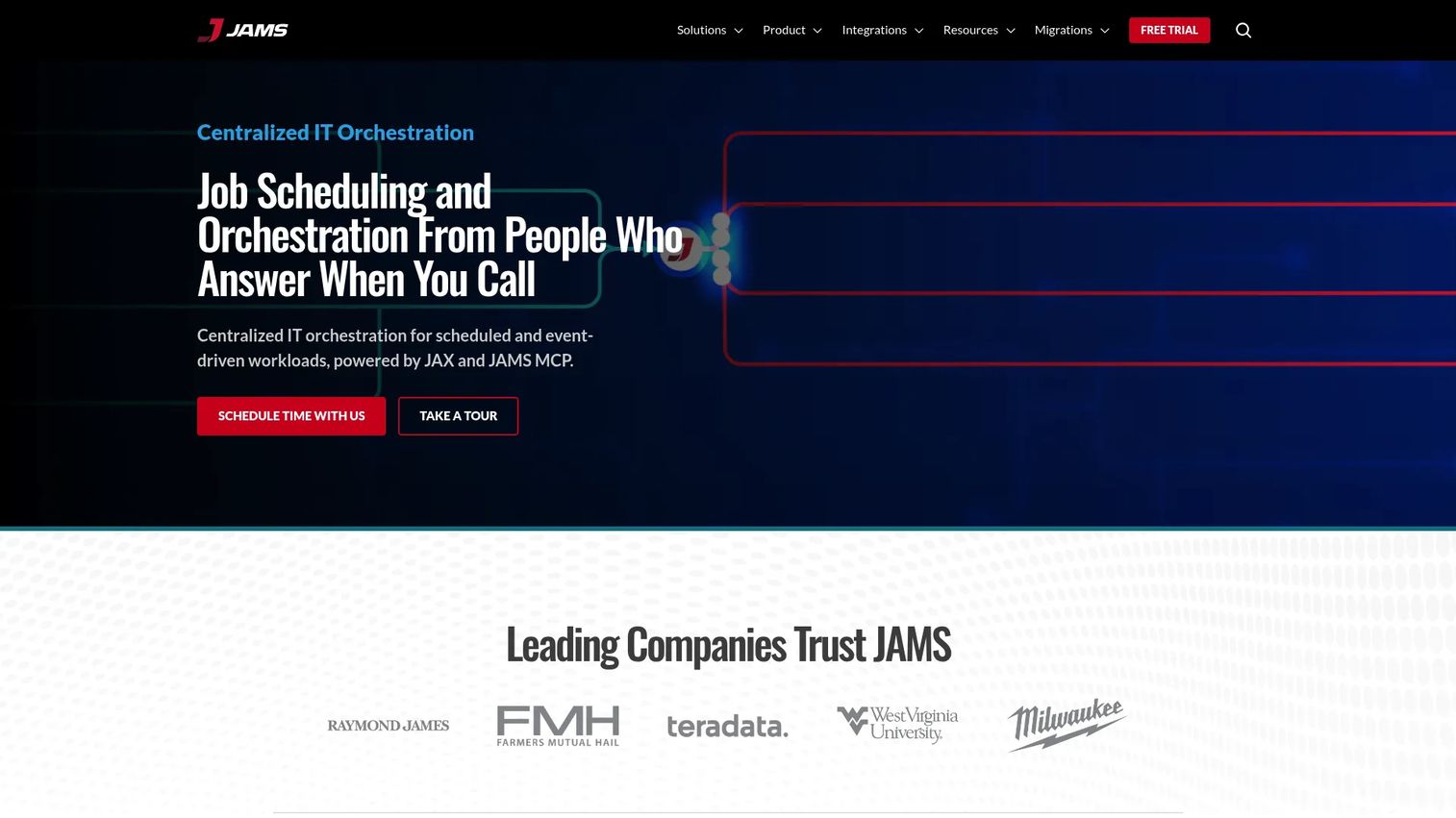 JAMS Scheduler dashboard for Microsoft and enterprise job automation