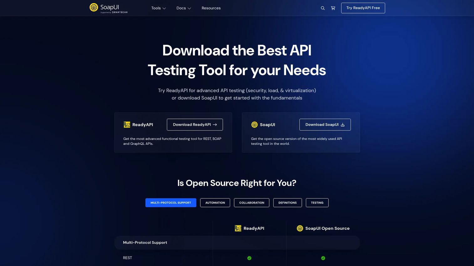 SoapUI interface for SOAP and REST API test automation